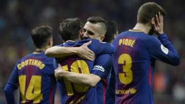 Lionel Messi Jordi Alba Barcelona Sevilla Copa del Rey