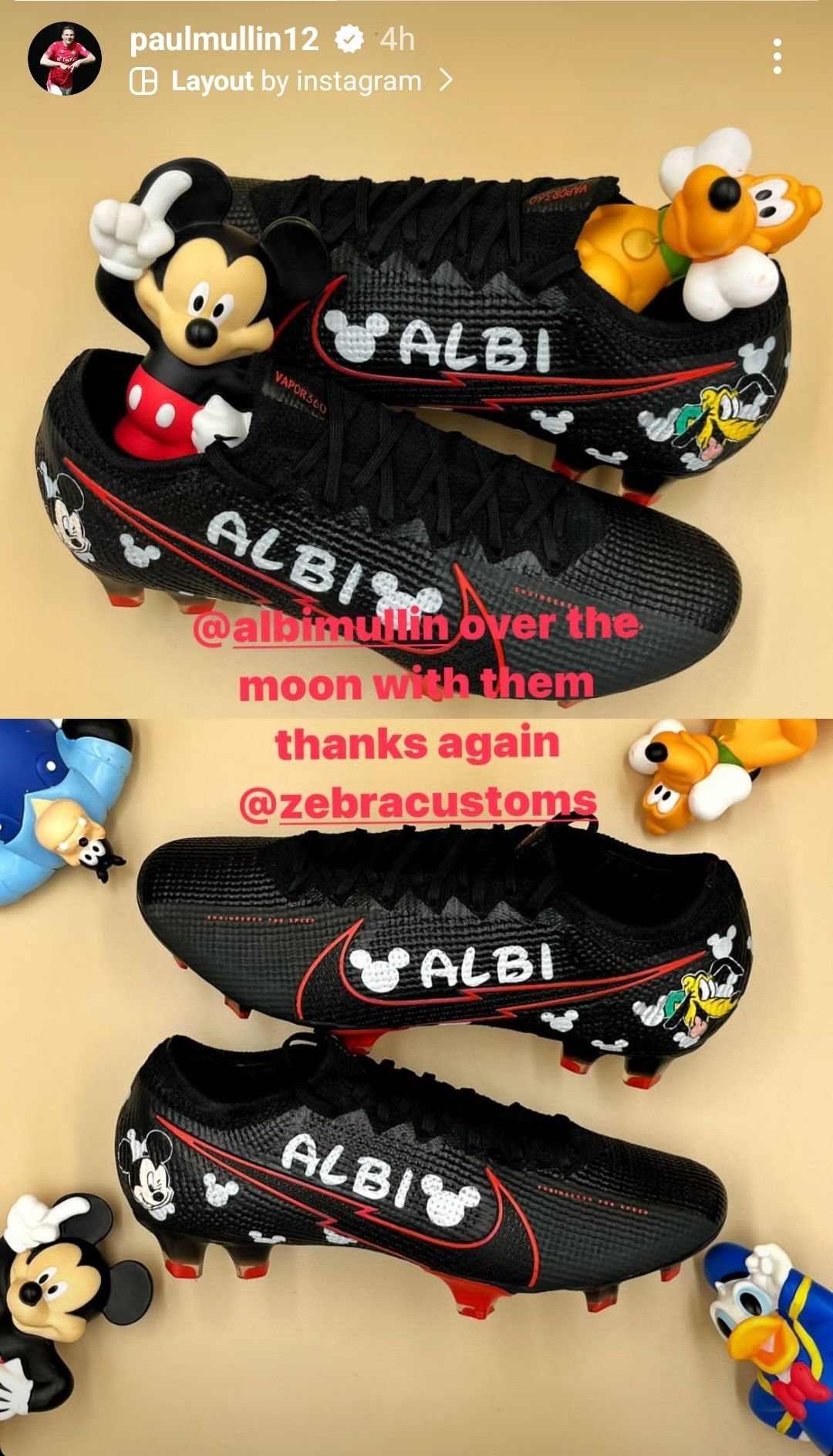 Paul Mullin Disney-themed boots