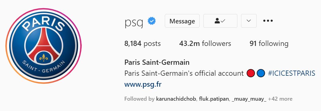 PSG INSTAGRAM