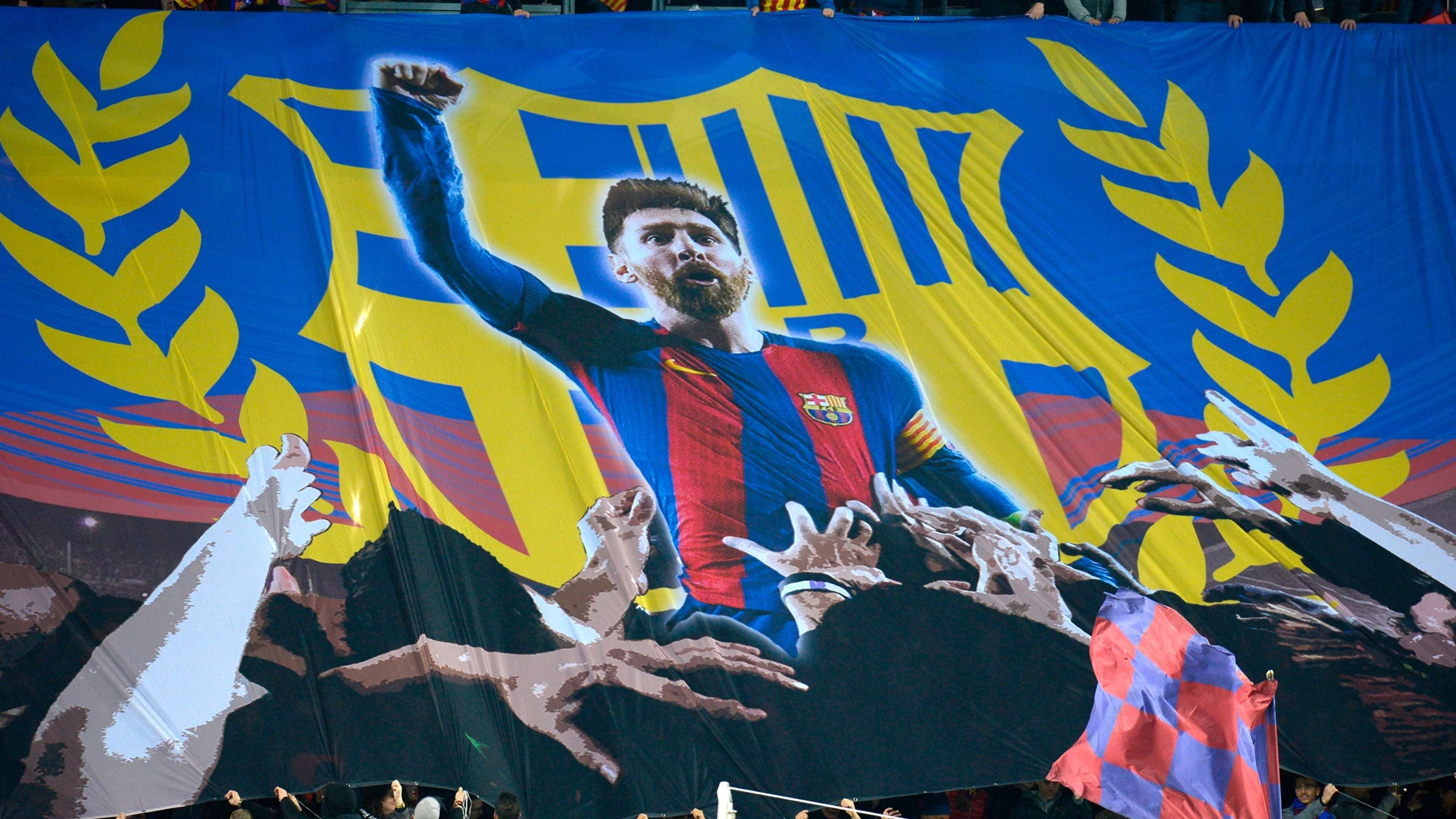Lionel Messi Barcelona Chelsea banner