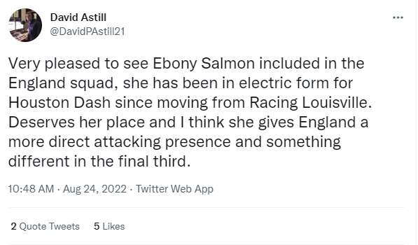Ebony Salmon tweet 