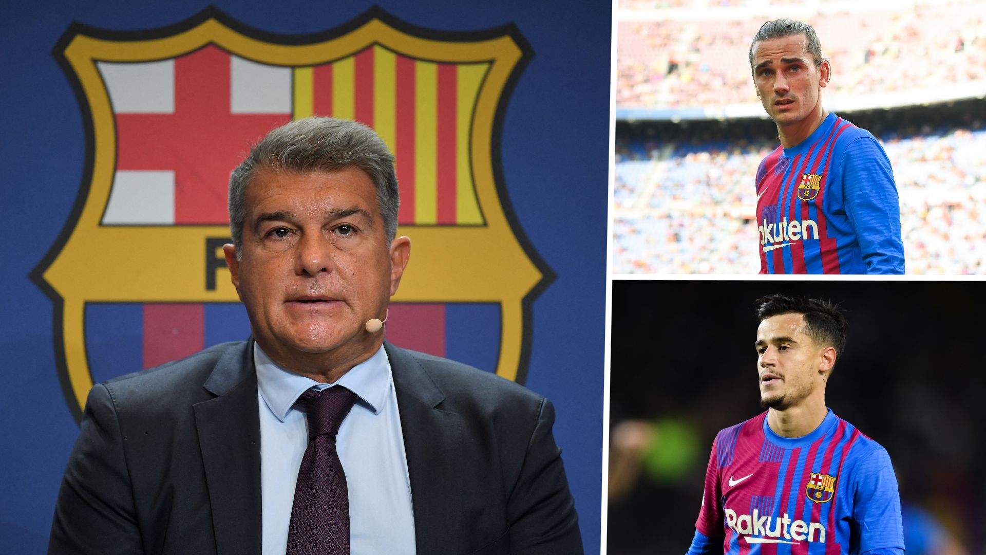 Barcelona Joan Laporta Philippe Coutinho Antoine Griezmann