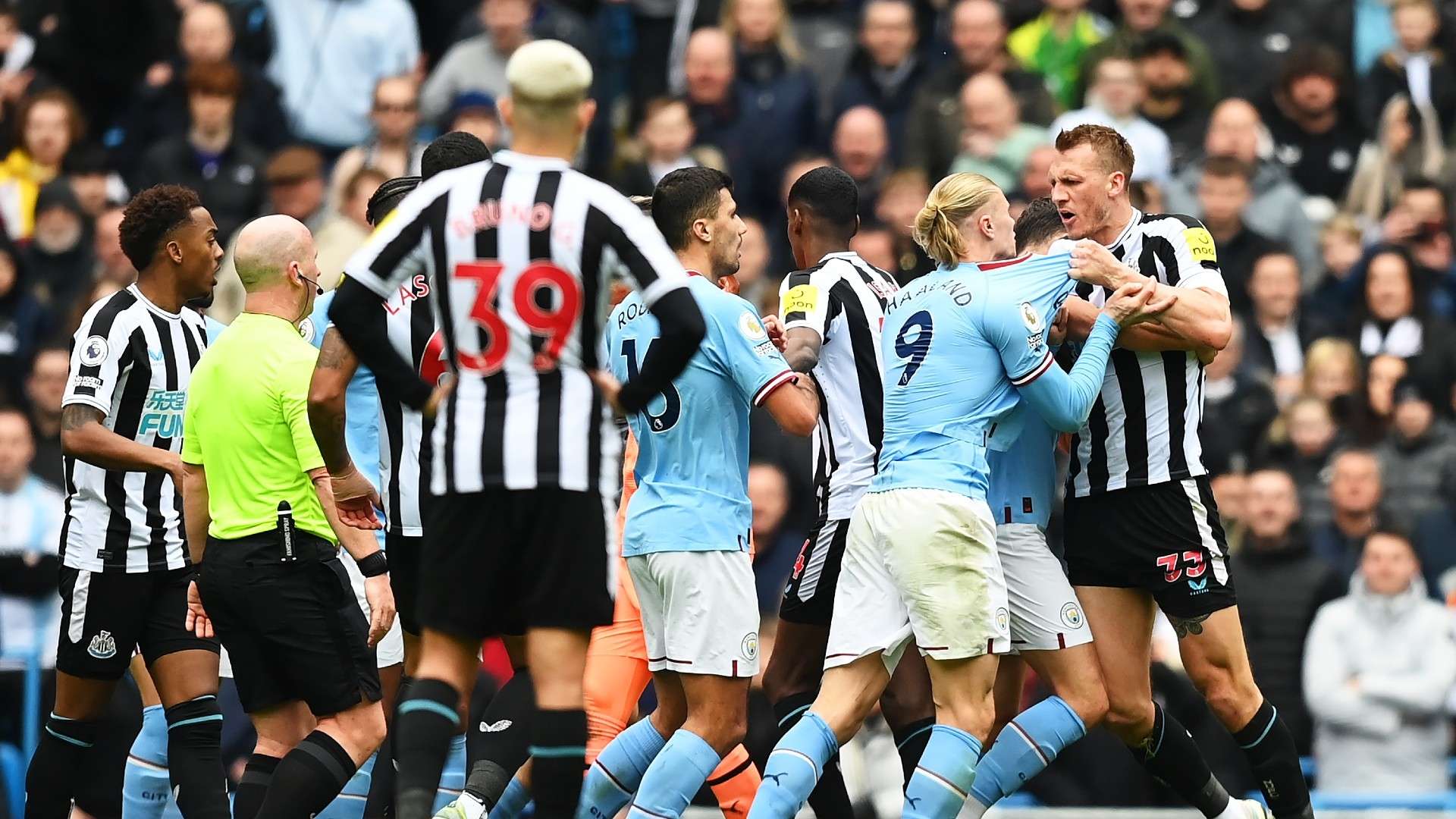 Haaland v Burn Man City Newcastle 2022-23