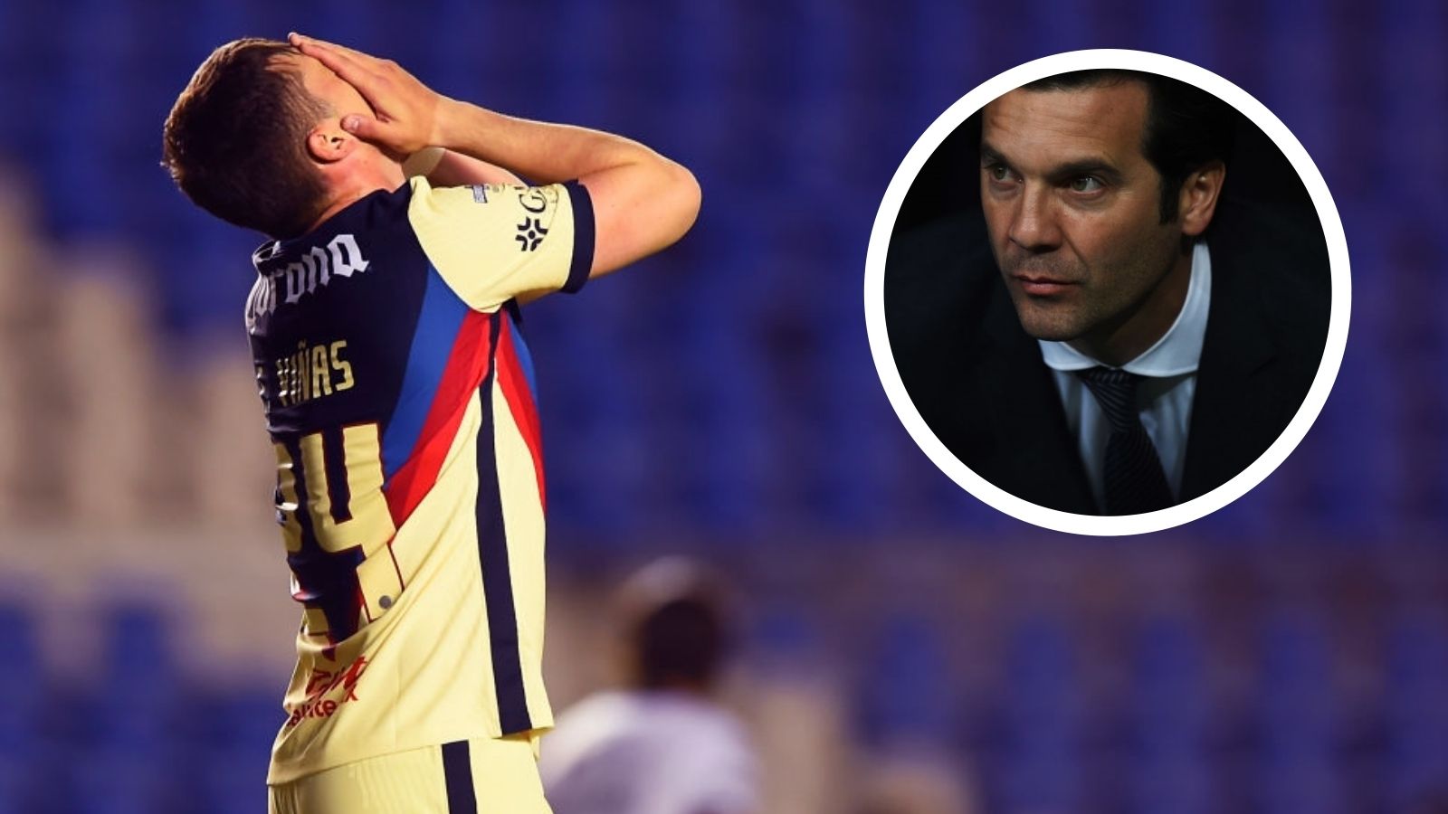 Federico Viñas lamentándose con América de Solari