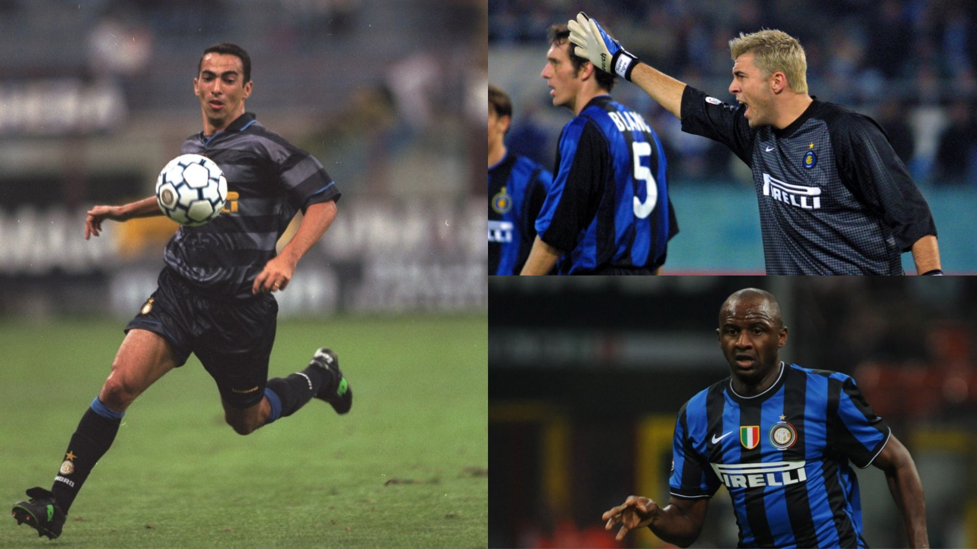 Inter Milan Français Djorkaeff Blanc Frey Vieira