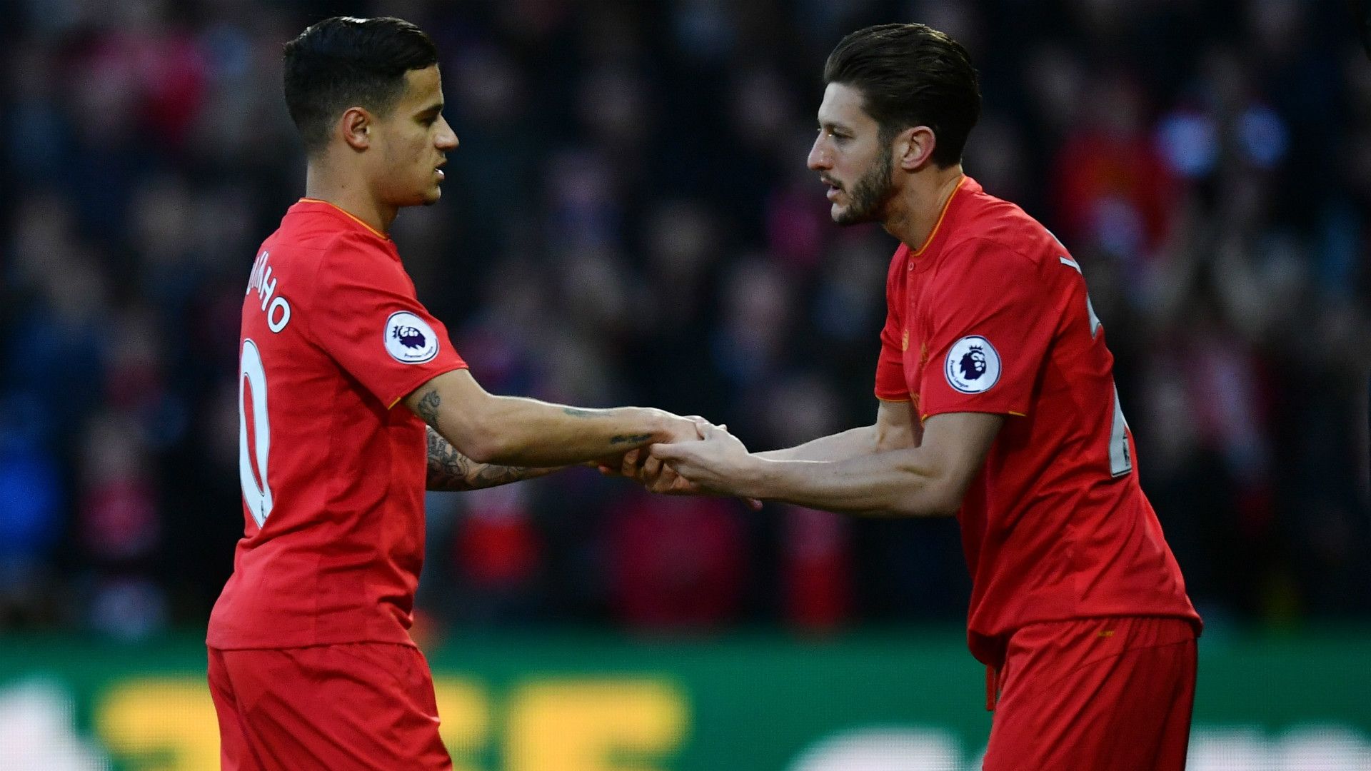 Philippe Coutinho Adam Lallana Liverpool Premier League