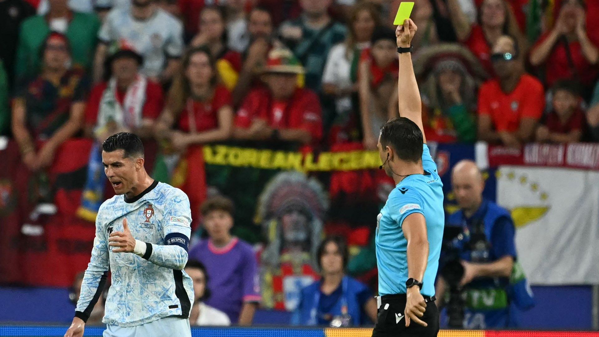 Cristiano Ronaldo Portugal Euro 2024 yellow card