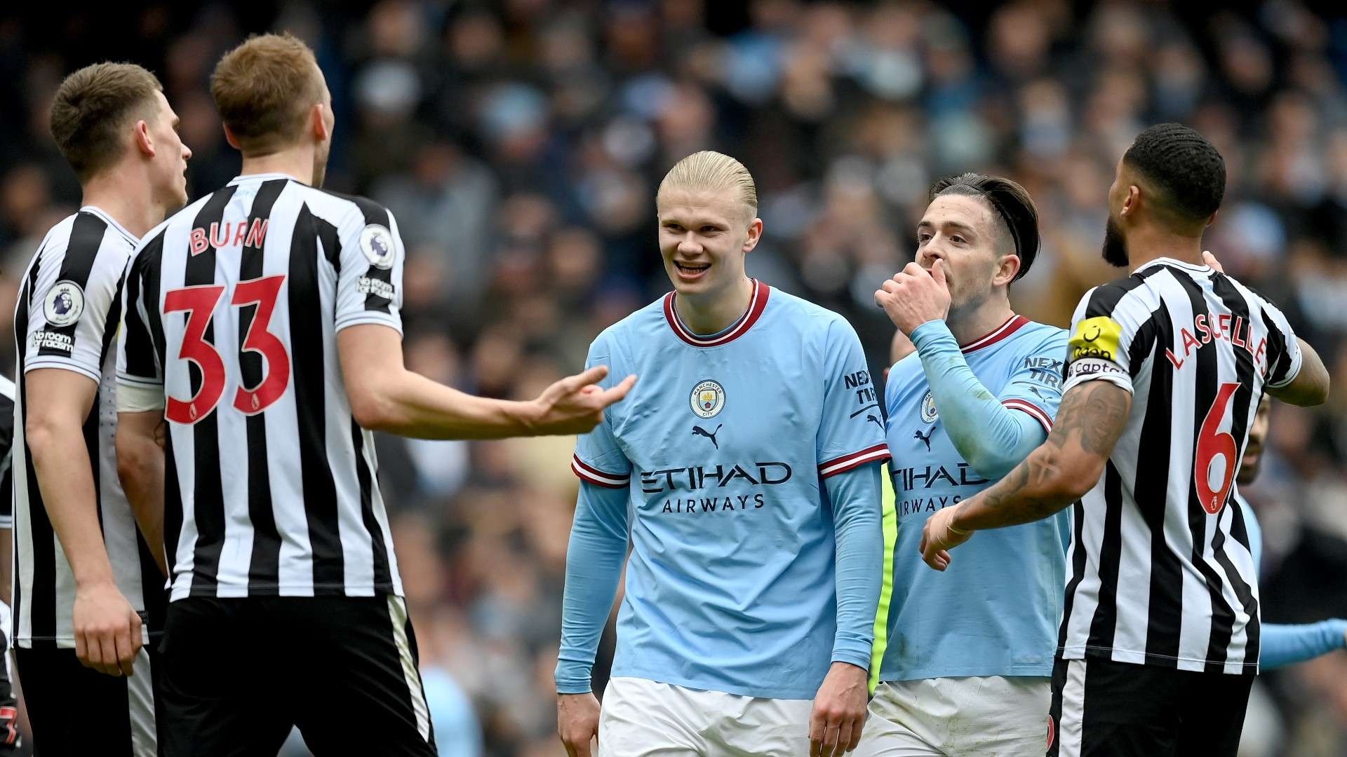 Haaland v Burn Man City Newcastle 2022-23