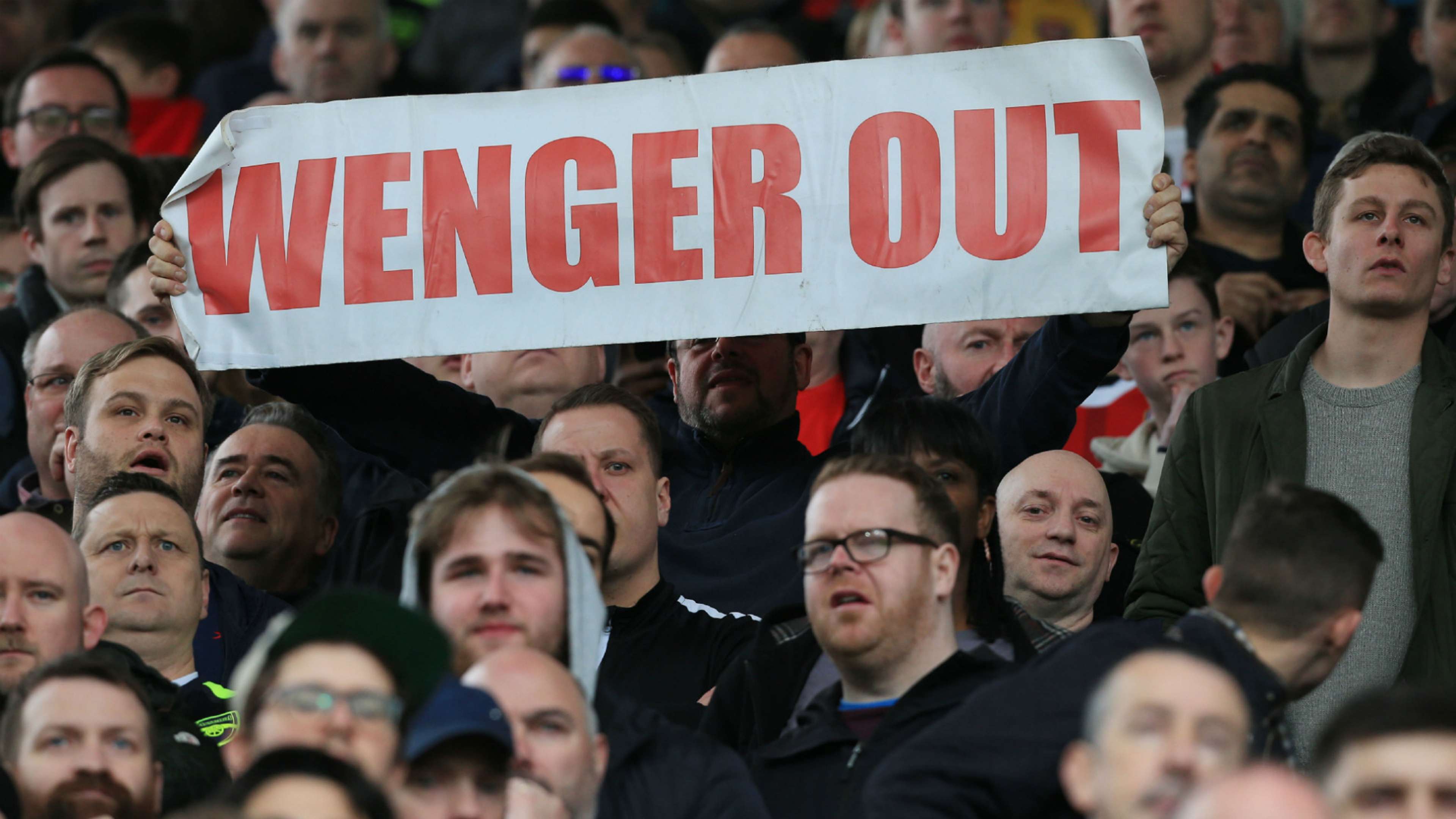 Arsene Wenger Out Banner 2017