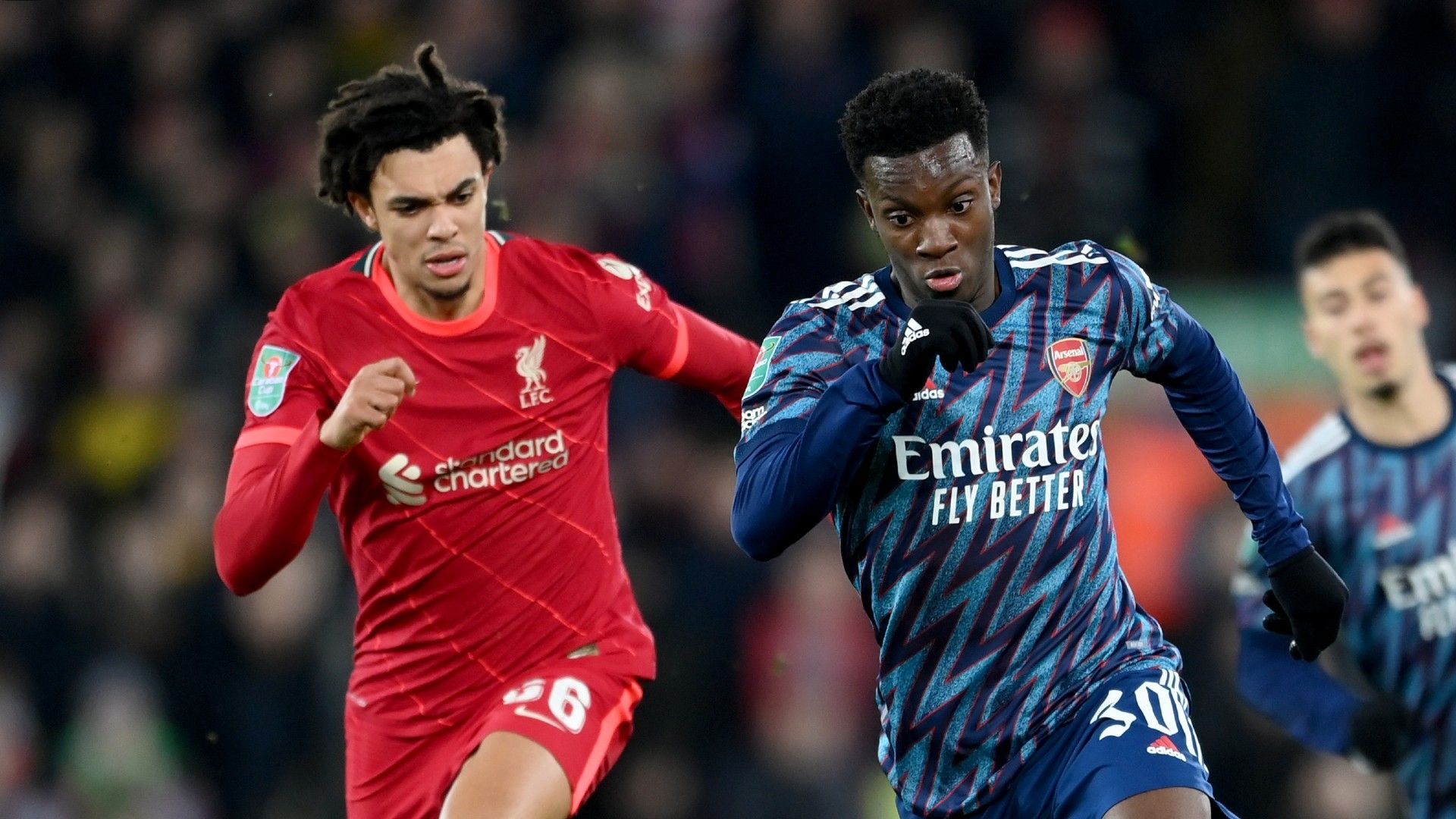 Nketiah Alexander-Arnold Liverpool Arsenal 2022