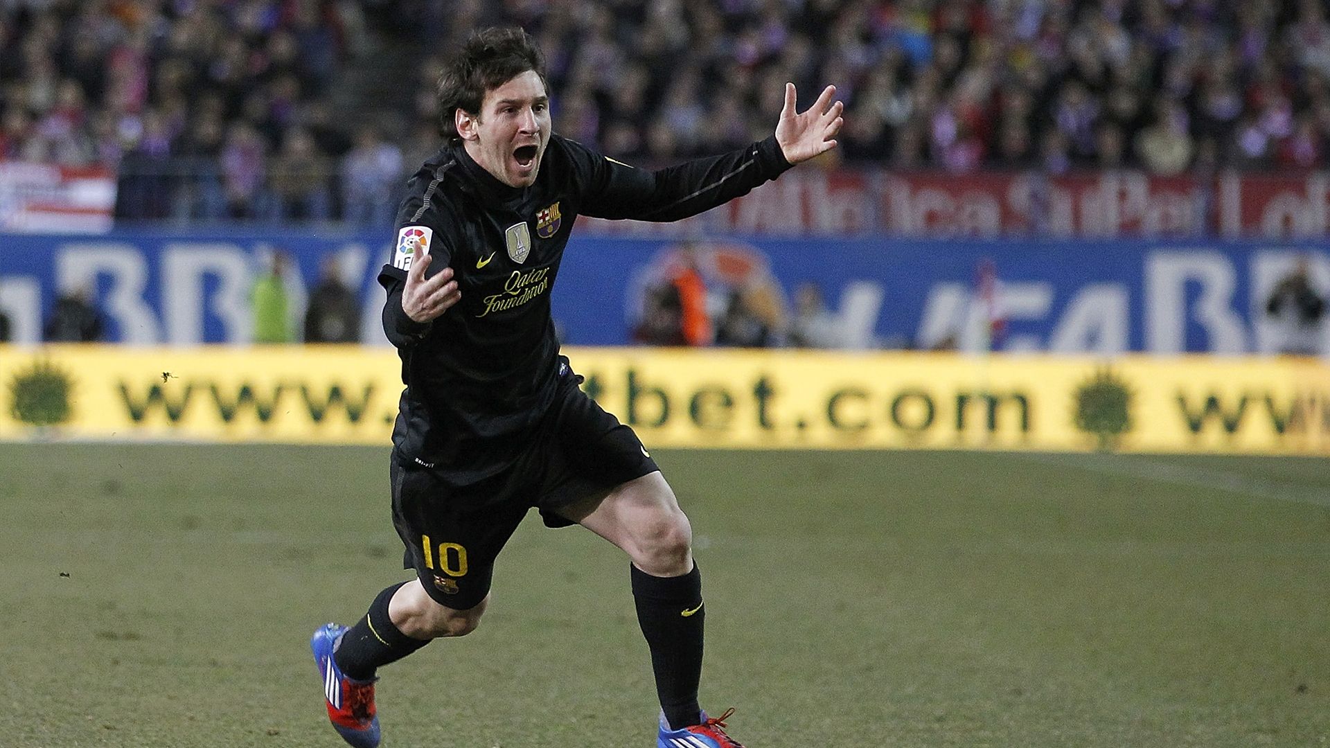 Messi celebrates against Atletico Madrid