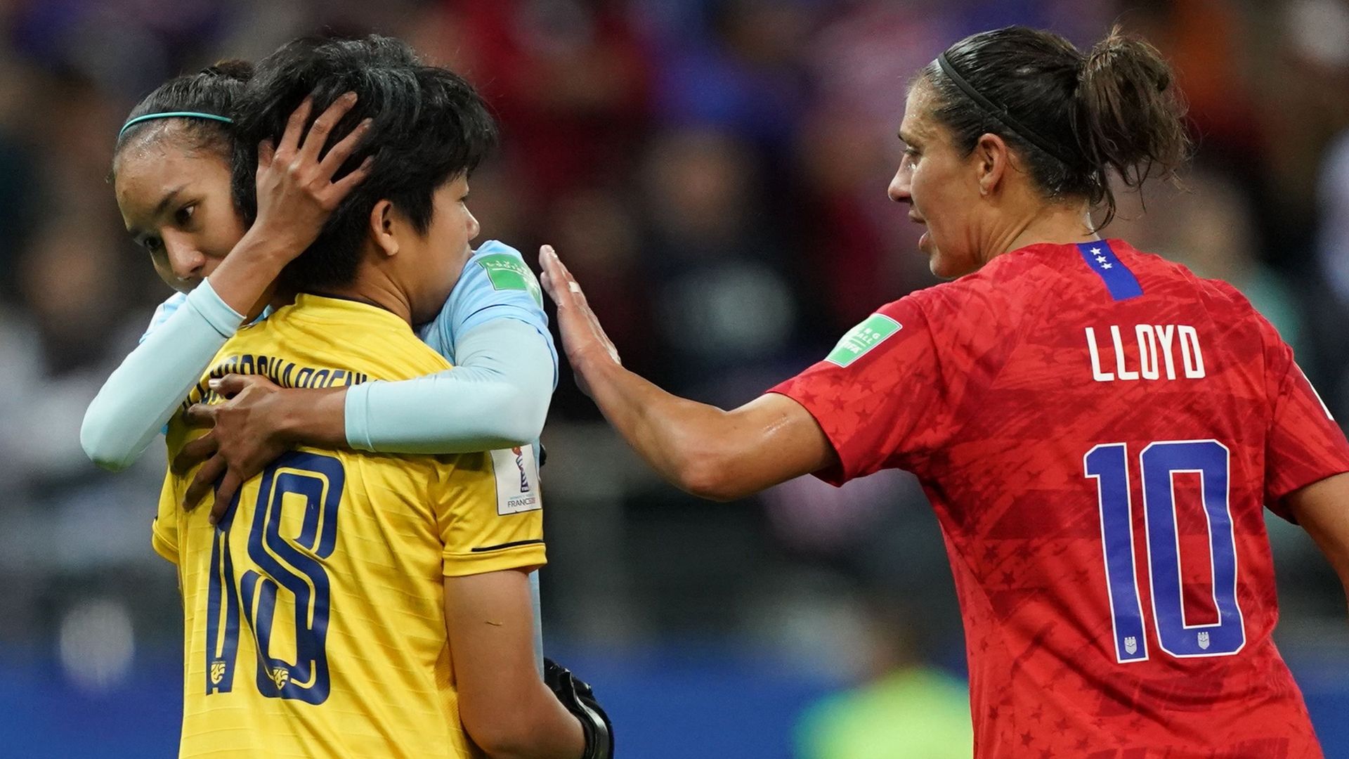 Sukanya Chor Charoenying Thailand Carli Lloyd USWNT World Cup 2019