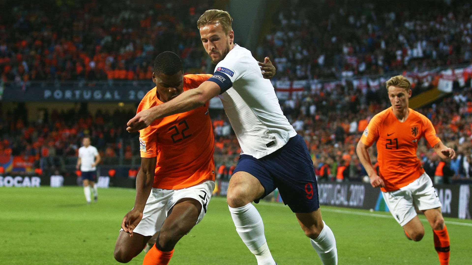 Harry Kane Denzel Dumfries England Netherlands Nations League 2019