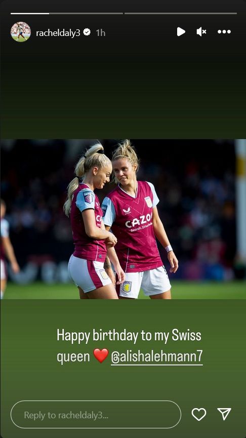 Rachel Daly Alisha Lehmann Aston Villa Birthday