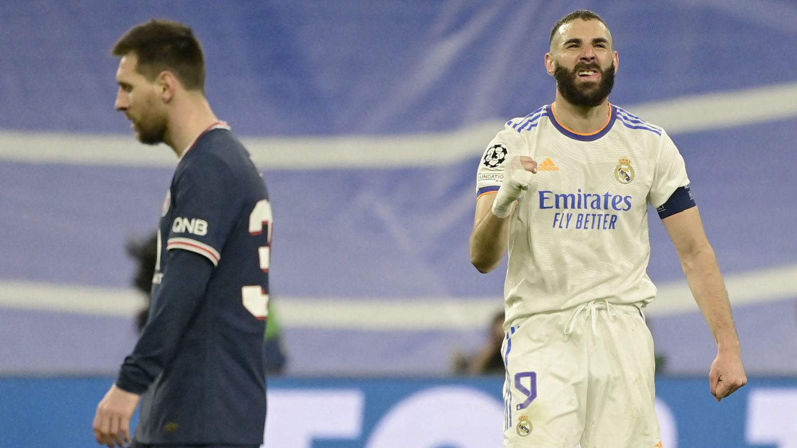 Benzema Messi Real Madrid PSG Champions 09032022