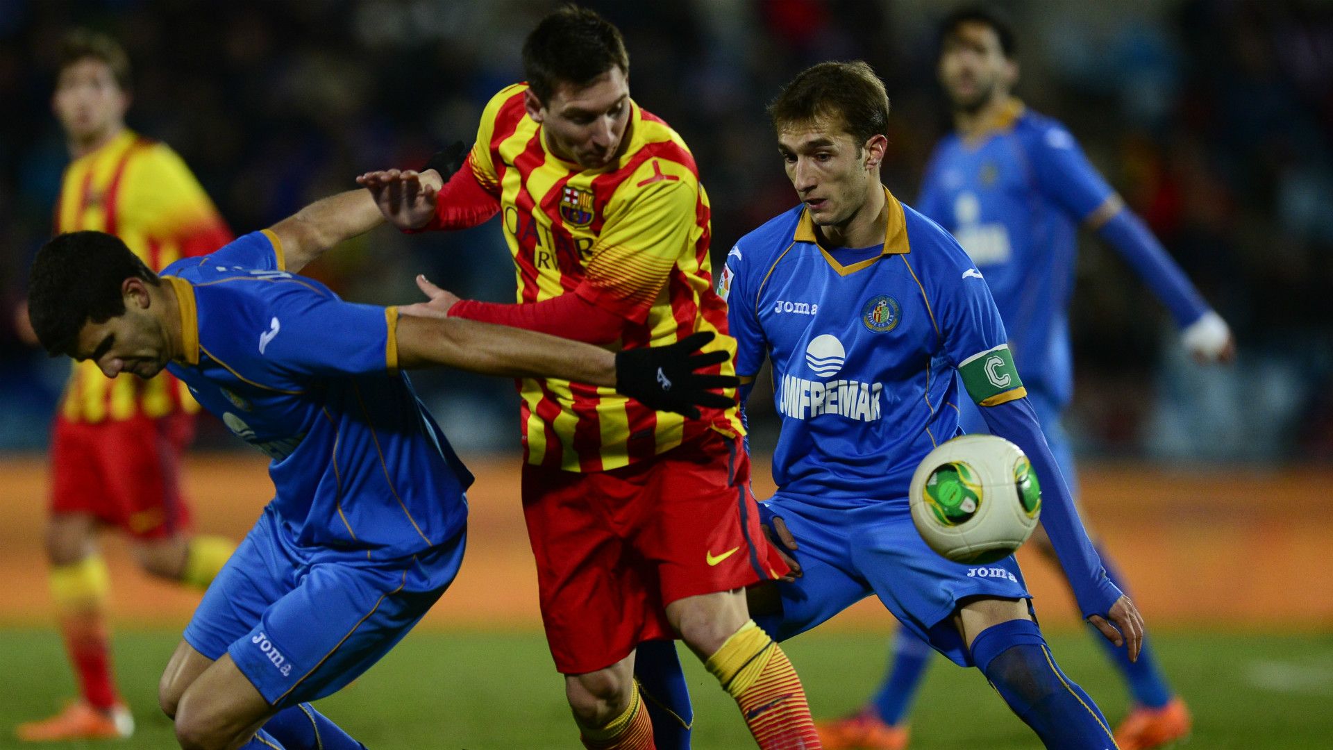Rafael Lopez Lionel Messi Getafe Barcelona 01162014