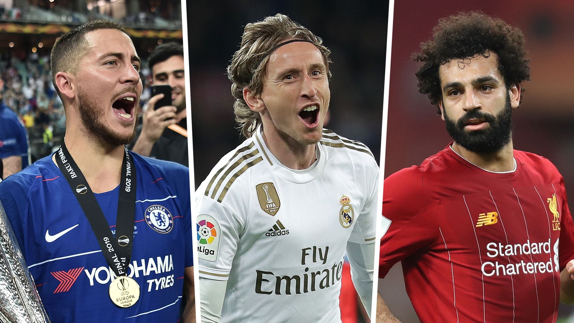 Eden Hazard Luka Modric Mo Salah