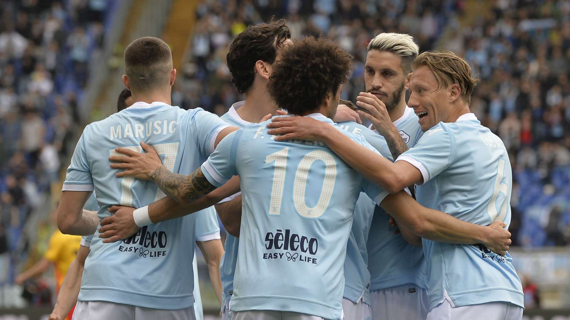 Lazio celebrates, Serie A, 31032018