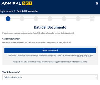 modulo registrazione admiralbet