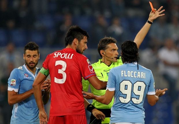 Massimiliano Irrati, Nicolas Spolli, Sergio Floccari - Lazio-Catania
