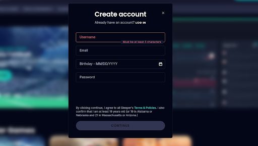 sleeper sign up details
