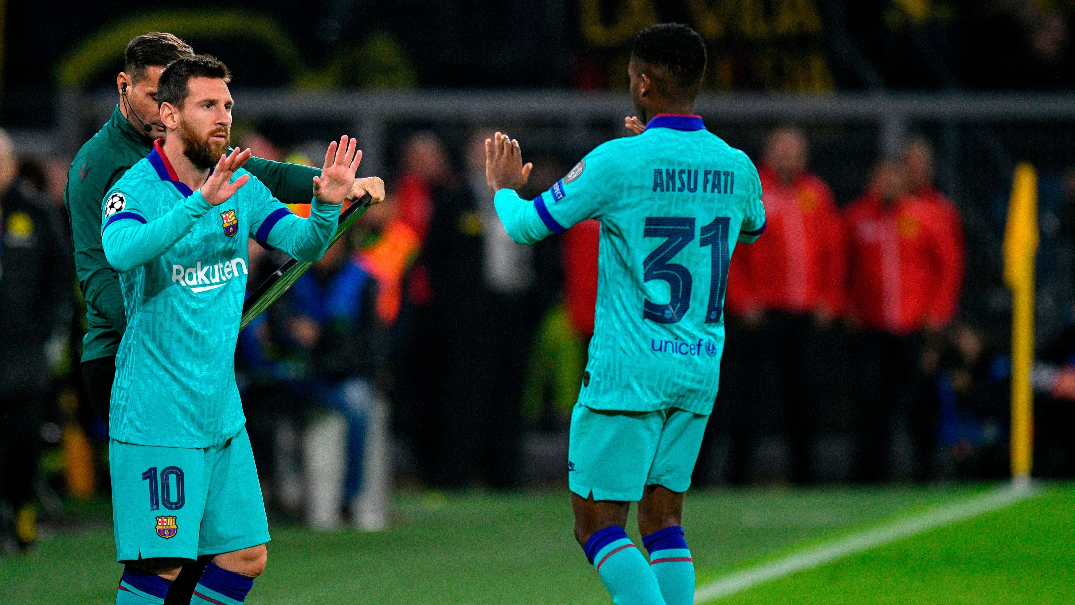 Ansu Fati/Lionel Messi Barcelona 2019