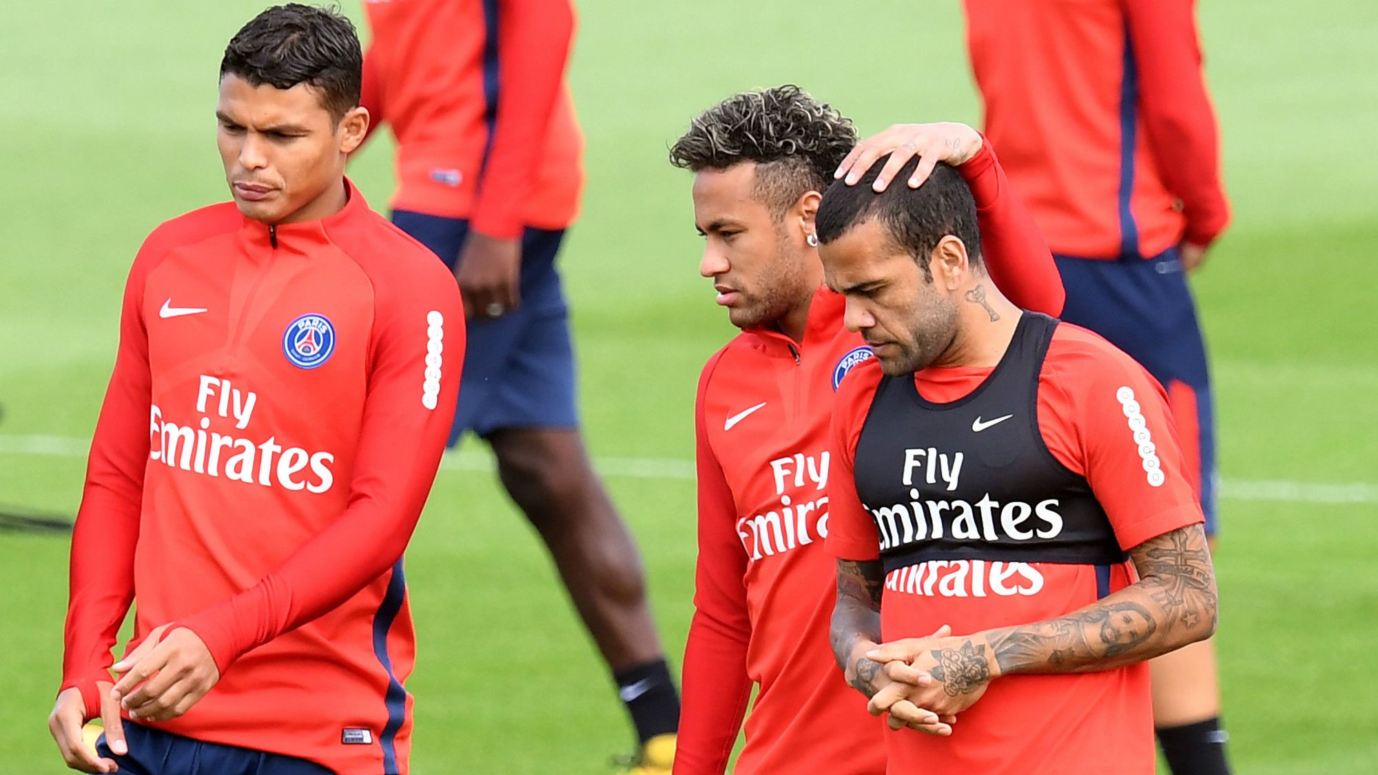 Thiago Silva Neymar Dani Alves PSG