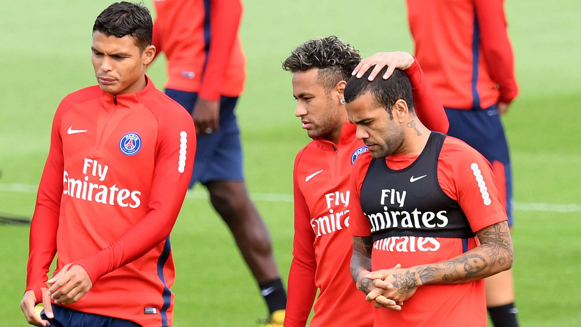 Thiago Silva Neymar Dani Alves PSG
