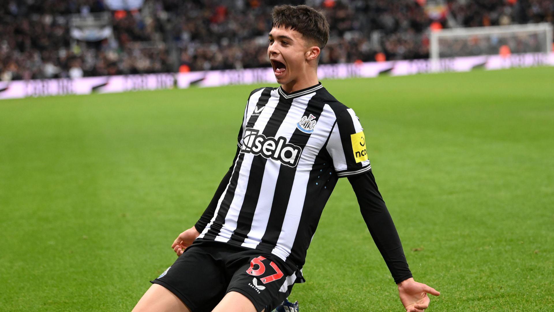 Lewis Miley Newcastle goal 2023