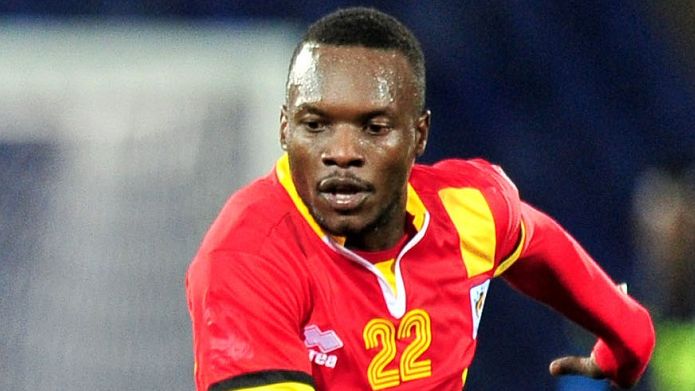 Fonsinho of Ivory Coast and Taddeo Lwanga of Uganda CHAN 2018