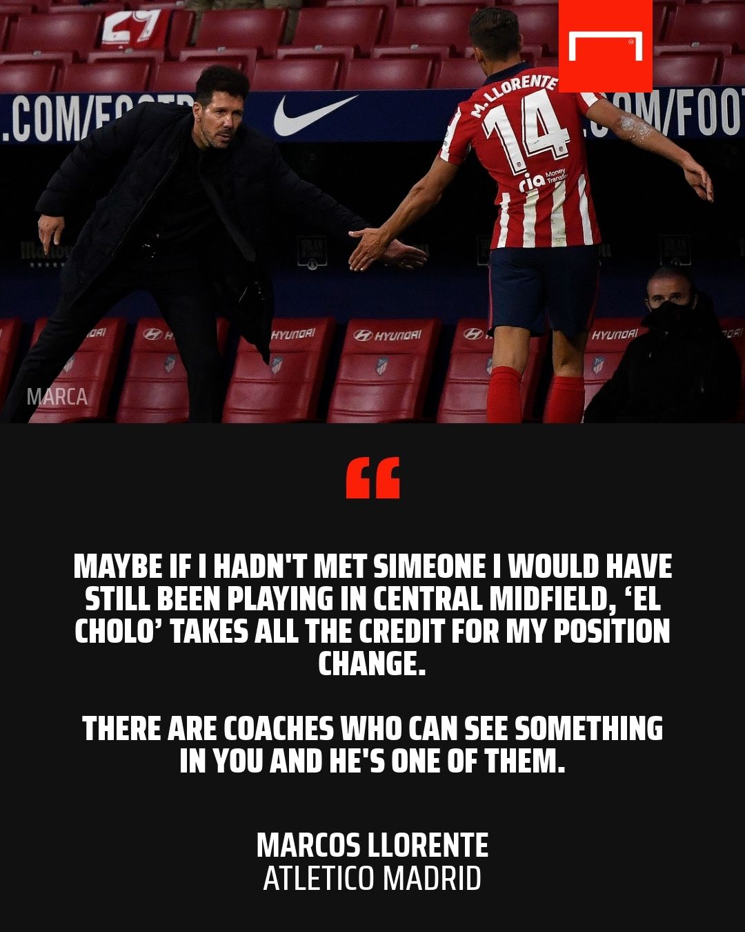 Marcos Llorente Atletico Madrid quote GFX