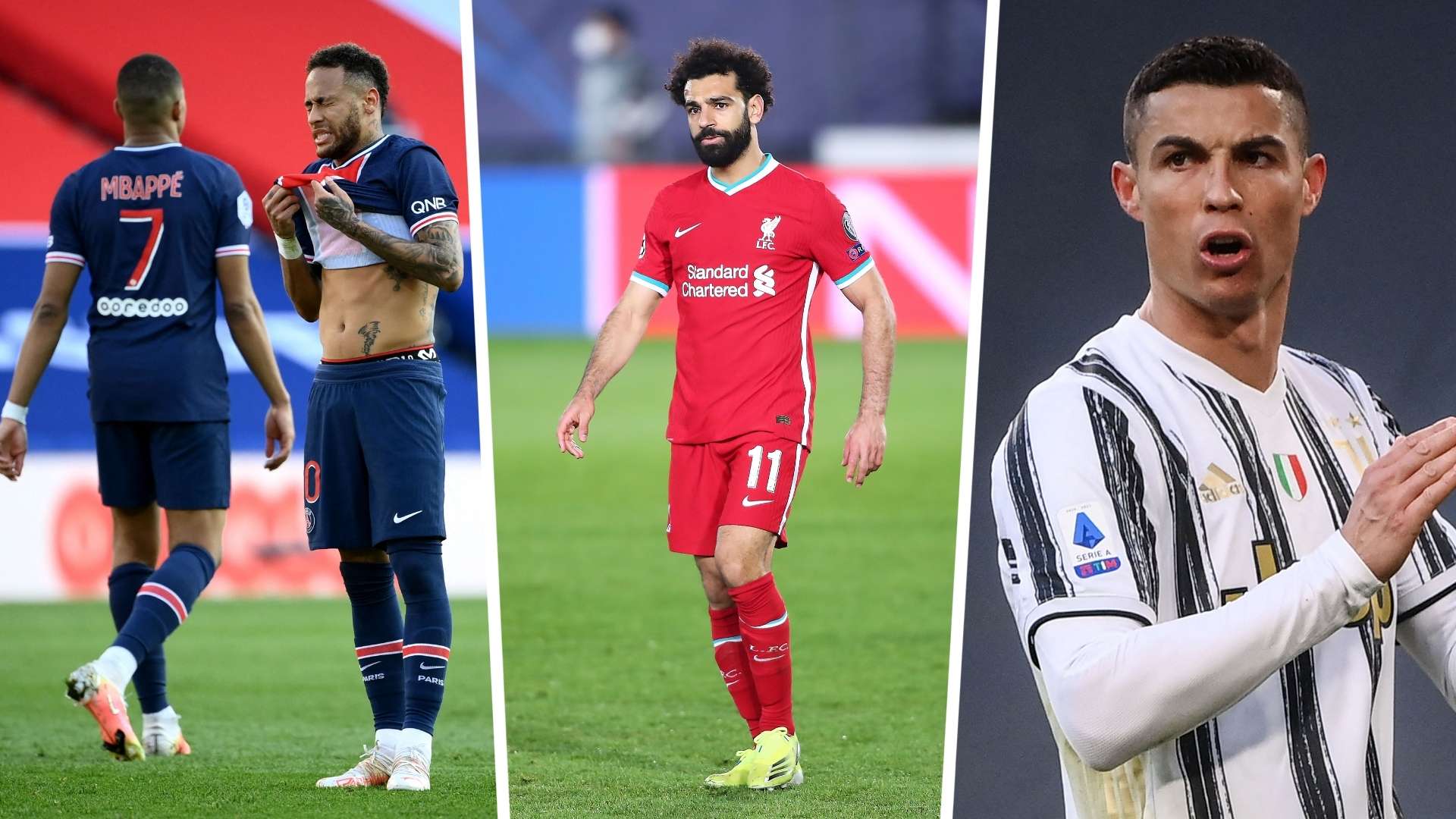 Cristiano Ronaldo Mohamed Salah Neymar Kylian Mbappe