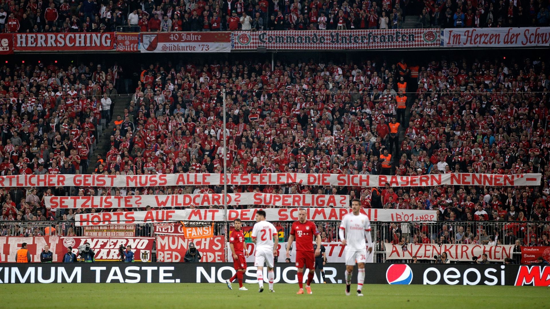Bayern Munich Fans Banner European Super League