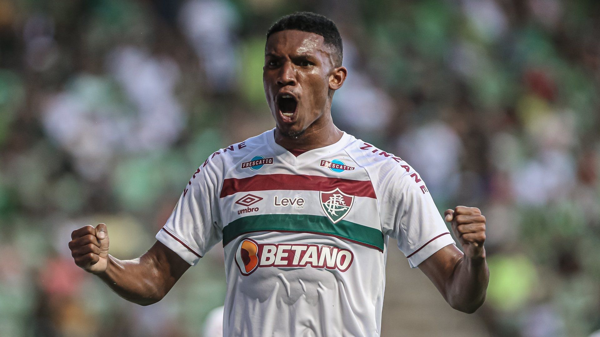 Lelê, atacante do Fluminense, comemora gol no Brasileirão 2023