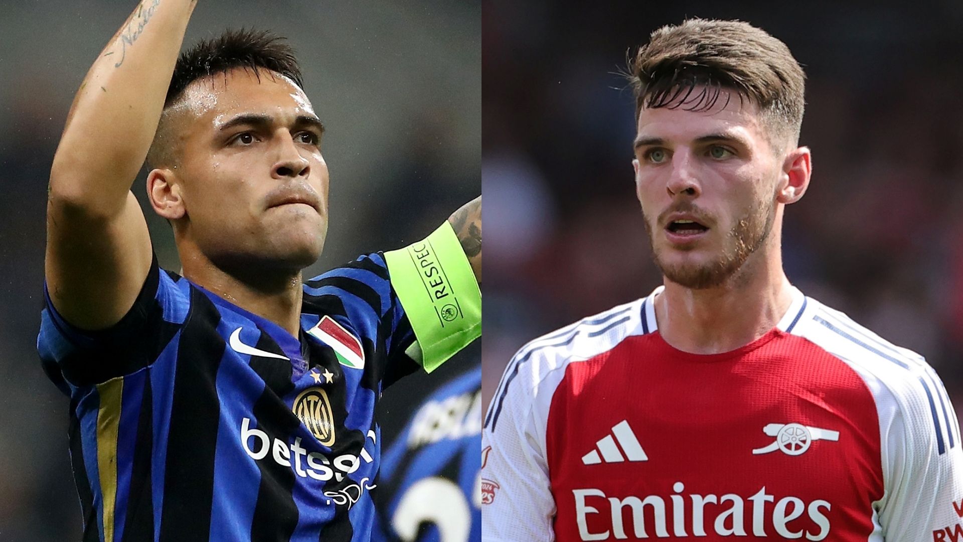 Lautaro Martinez Inter Declan Rice Arsenal