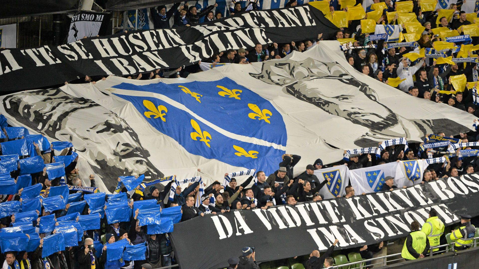 Bosnia fans Dublin Ireland 161115