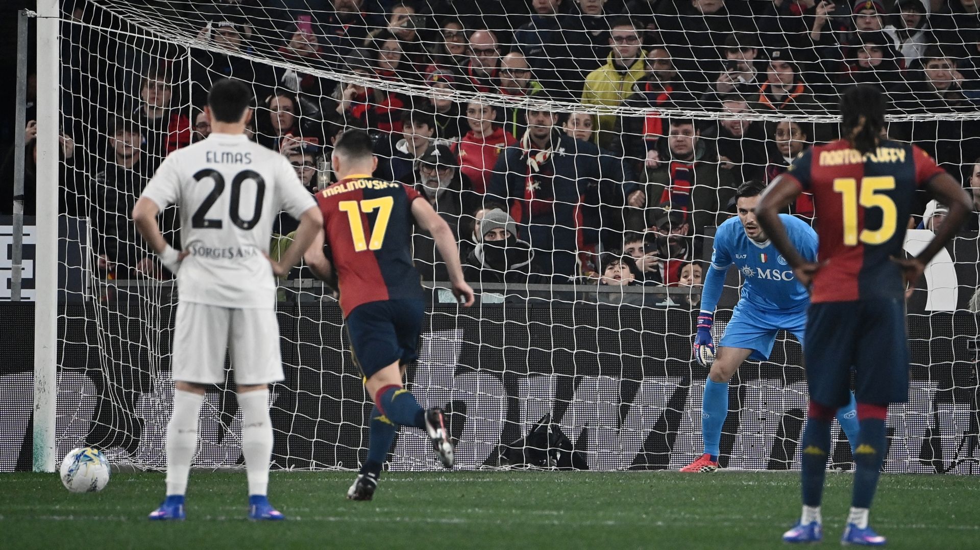 Malinovskyi penalty Genoa Napoli 07022026