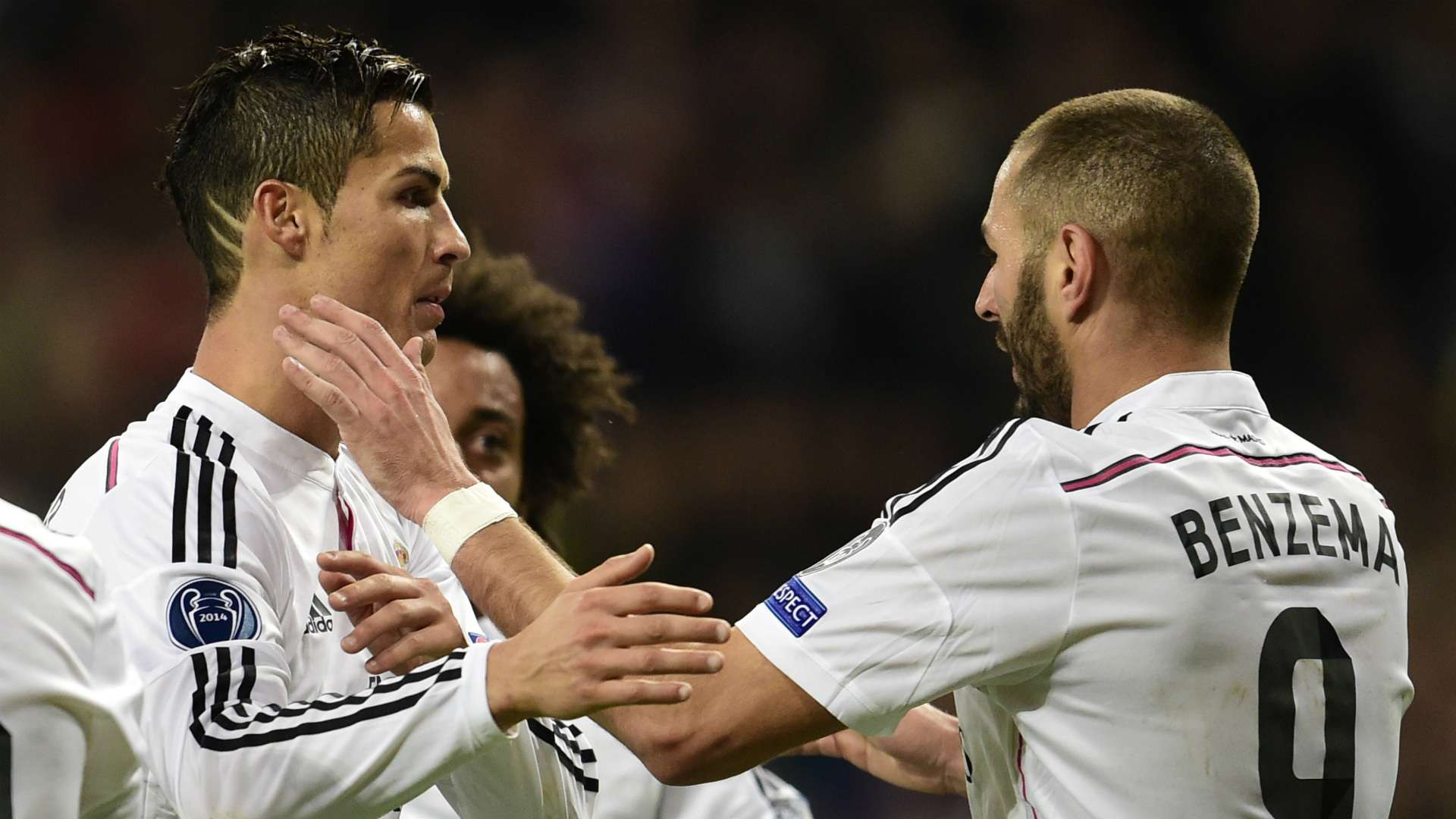 Cristiano Ronaldo Karim Benzema Real Madrid Liverpool UEFA Champions League 11042014