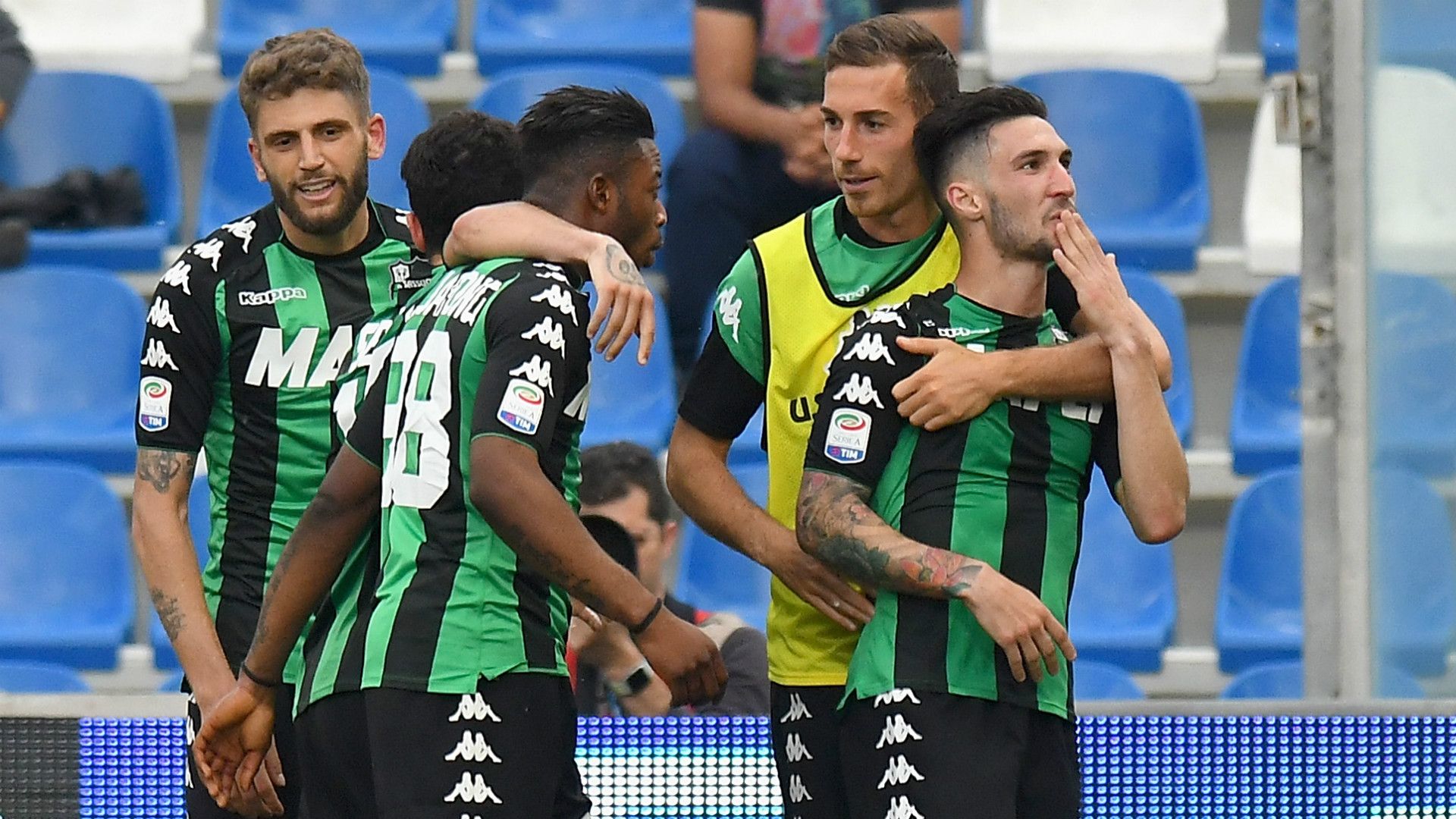 Sassuolo celebrates, Serie A, 06052018