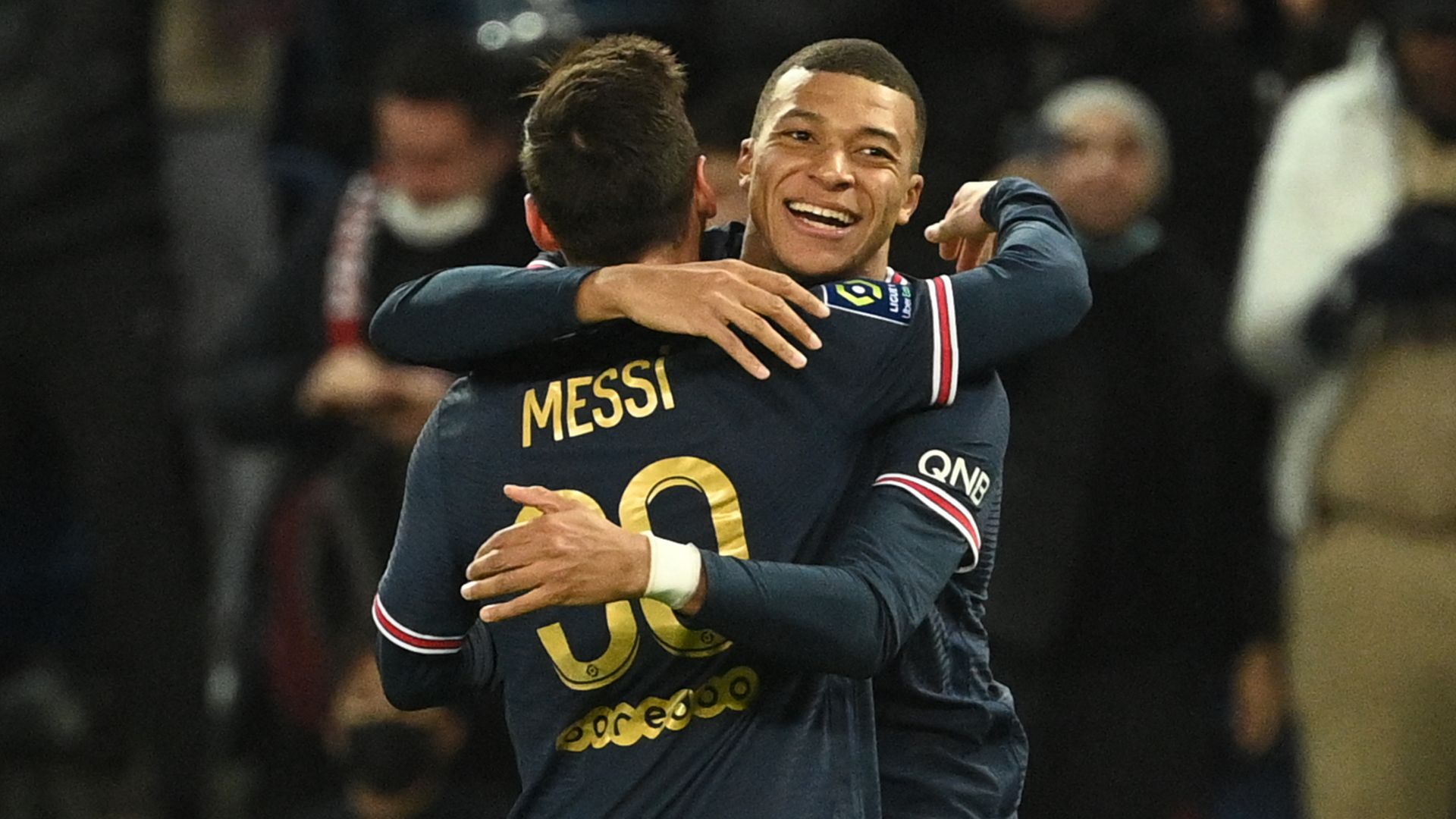 Messi Mbappé PSG Monaco joie deuxième but