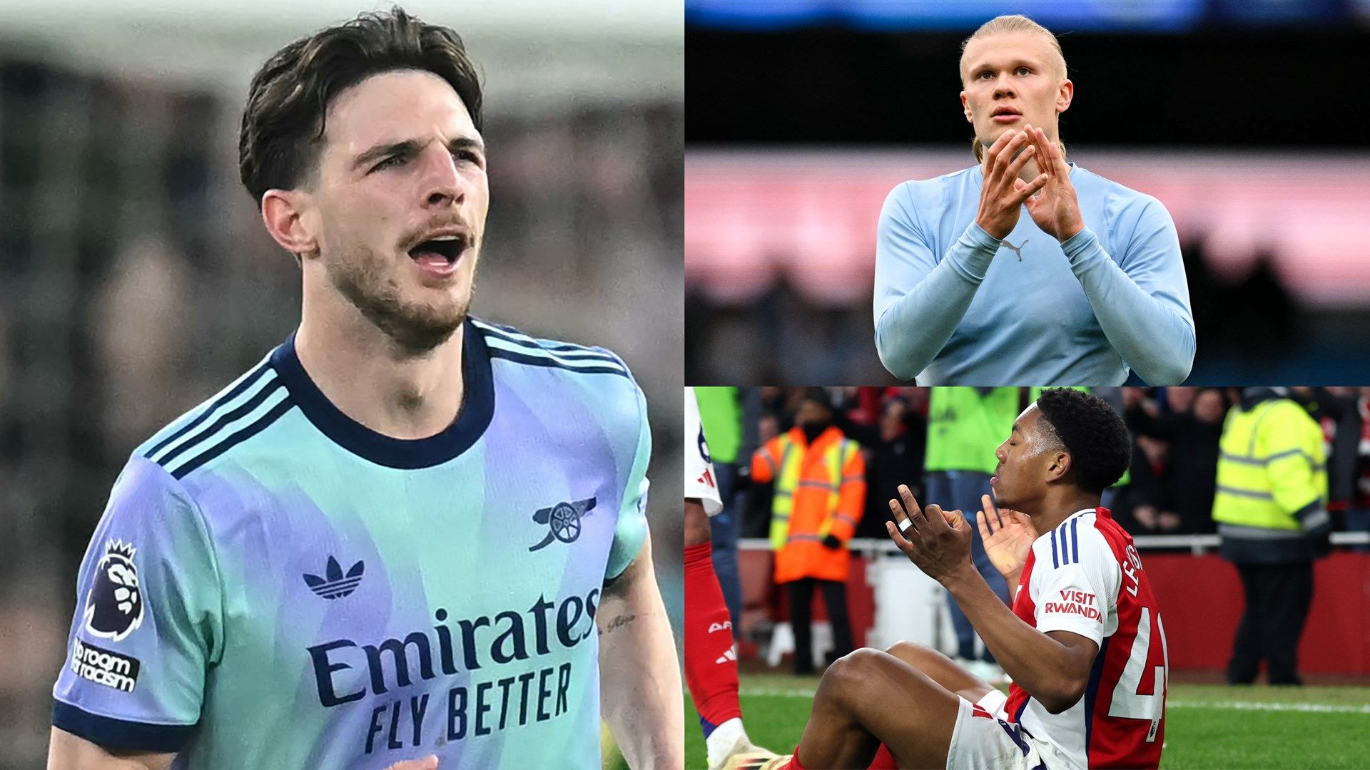 Declan Rice Erling Haaland Myles Lewis-Skelly