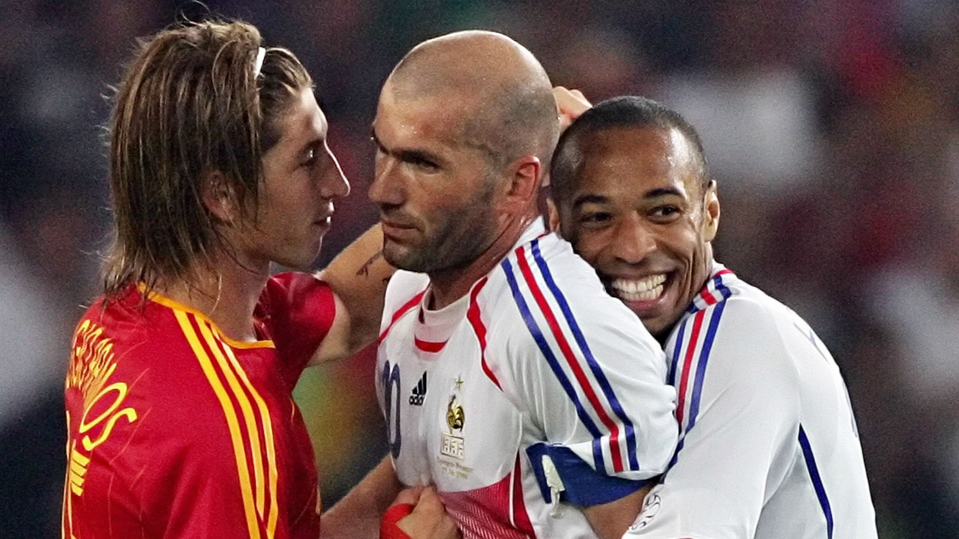 Sergio Ramos Zinedine Zidane Spain France WC 2010
