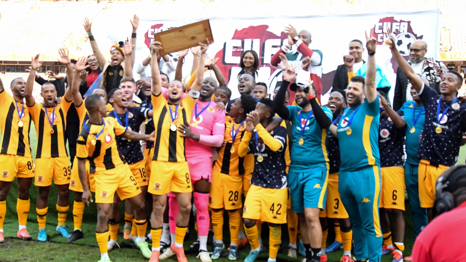 Kaizer Chiefs celebrating Cufa Cup, October 2024