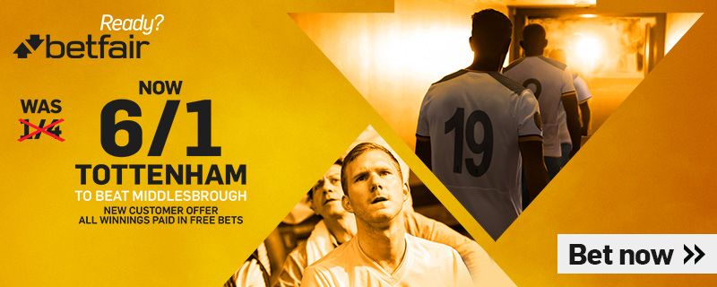 BETFAIR TOTTENHAM 6/1 V BORO