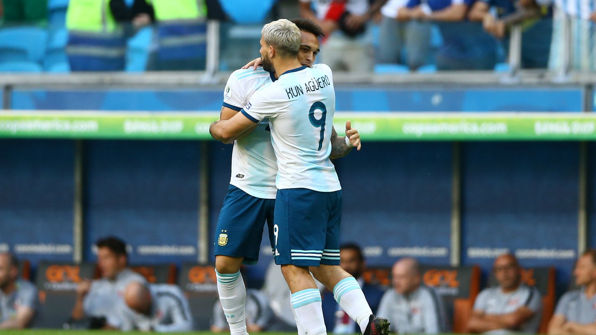 Lautaro Martinez Kun Aguero Argentina Qatar Copa America 23062019