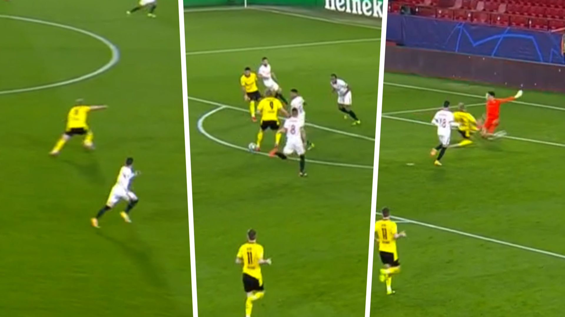 GFX Erling Haaland Sevilla Borussia Dortmund