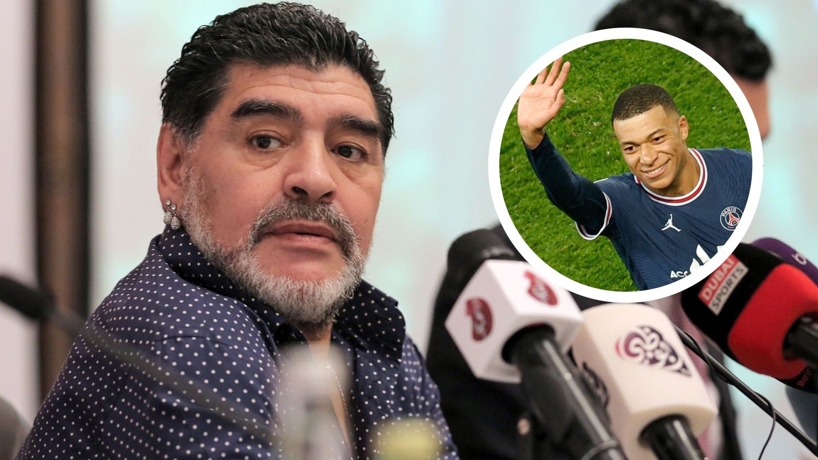 Diego Maradona, Kylian Mbappe GFX