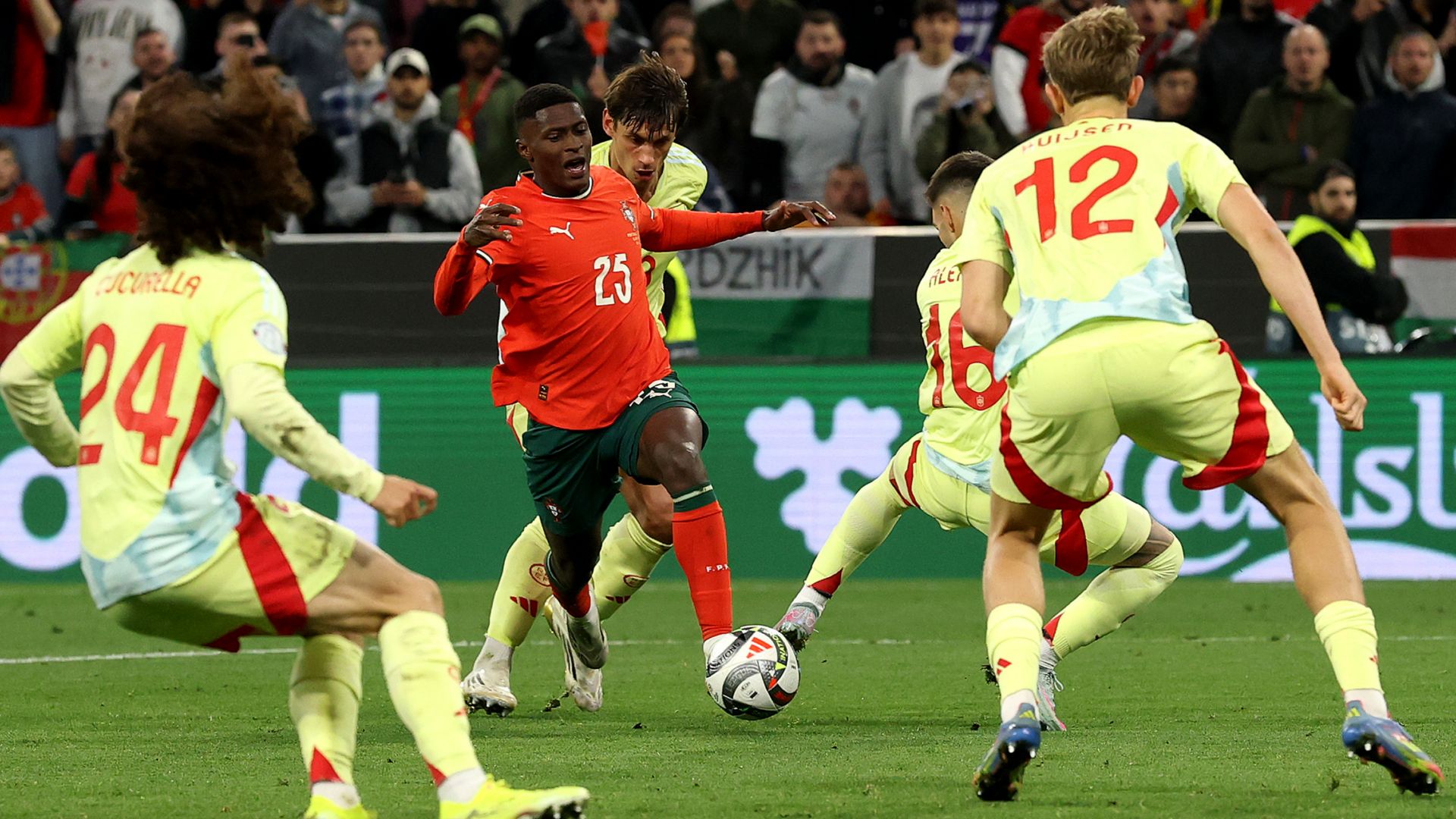 Nuno Mendes Portugal Spain Nations League 2025