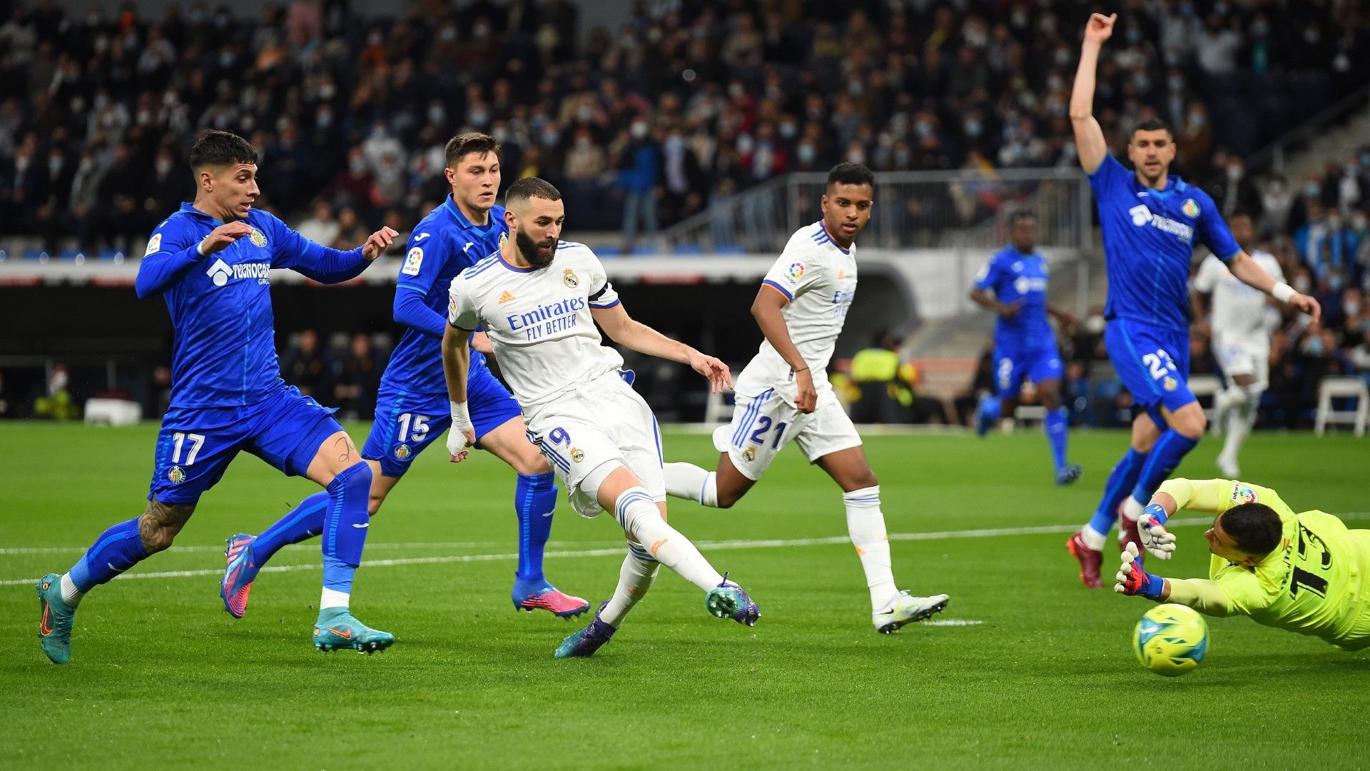 Karim Benzema Real Madrid vs Getafe La Liga 2021-22