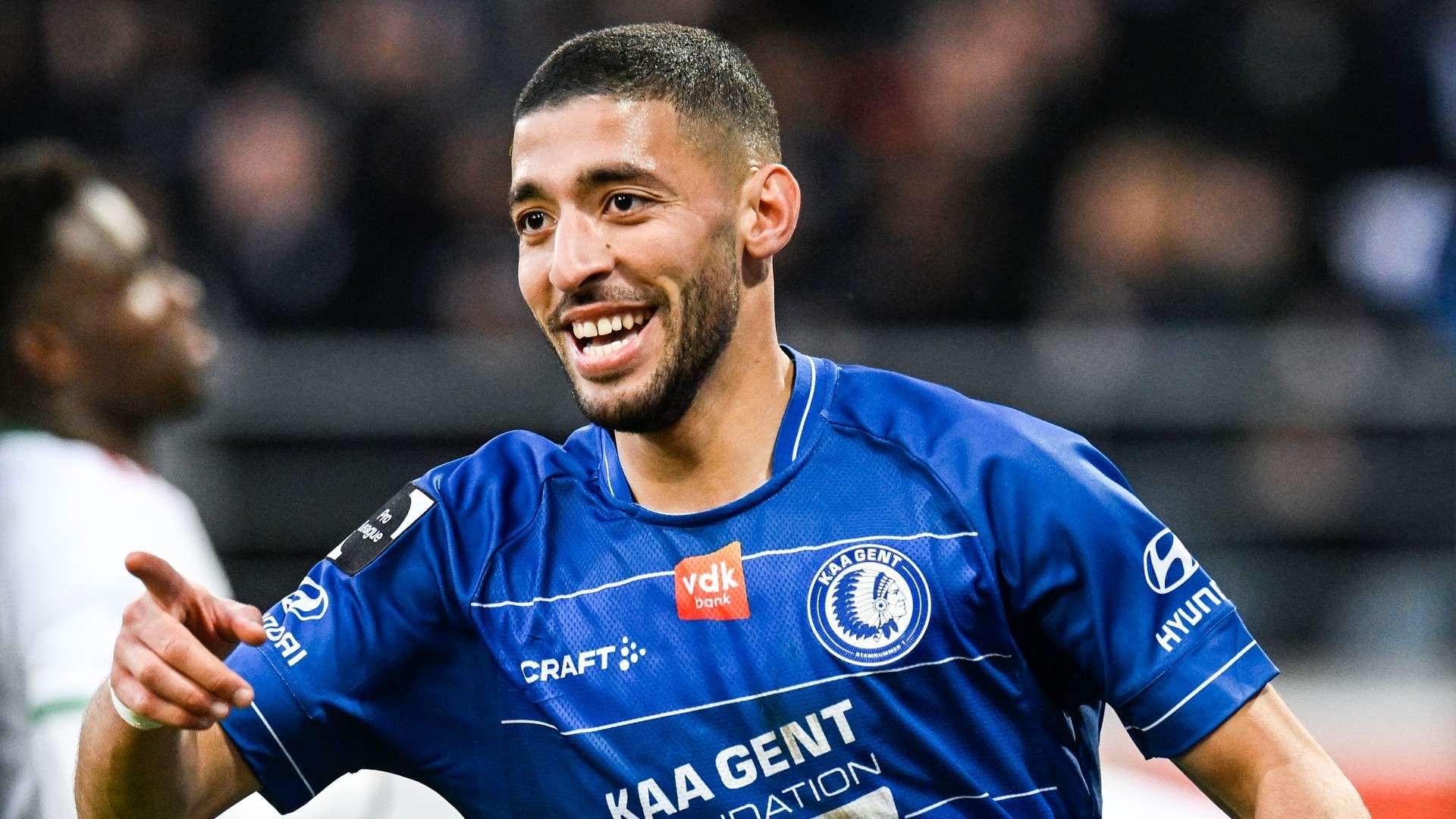 KAA Gent forward Tarik Tissoudali of Morocco.